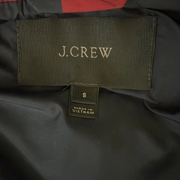 J.Crew EUC Red and Blue Plaid Quilted Vest - Picture 7 of 7